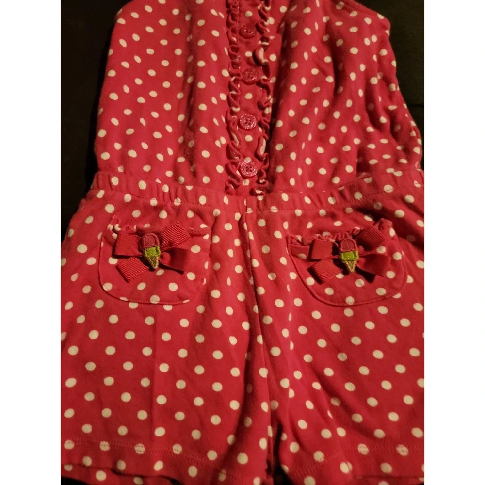Gymboree ice cream sweetie pink polka dot romper size 5t‎